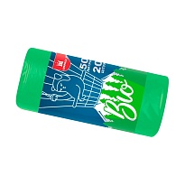 Мешки для мусора 50 л, биоразлагаемые, зеленые, в рулоне 20 шт., ПНД, 9 мкм, 640х540 мм, БИО, МБ2134 (МНБ 50-20ж) в Йошкар-Оле