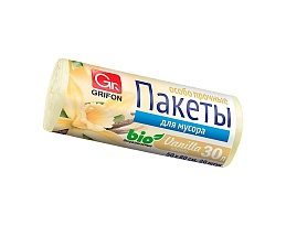 Мешки для мусора 30 л, ароматизированные, Ваниль, бежевые, в рулоне 20 шт., ПНД, 9 мкм, 560х530 мм, GRIFON Aroma, 101-020 V в Йошкар-Оле