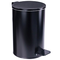 Ведро для мусора с педалью, усиленное, Титан, 10 л, черное, оцинкованная сталь в Йошкар-Оле