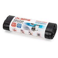 Мешки для мусора 60 л, черные, в рулоне 20 шт., ПНД, 10 мкм, 700х600 мм, LAIMA, 601381 в Йошкар-Оле Мешки для мусора 60 л, черные, в рулоне 20 шт., ПНД, 10 мкм, 700х600 мм, LAIMA, 601381 в Йошкар-Оле