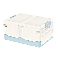 Ящик пластиковый складной белый, дно голубое, 480х360х240 мм в Йошкар-Оле