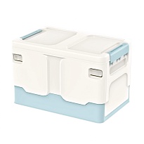 Ящик пластиковый складной белый, дно голубое, 370х240х240 мм в Йошкар-Оле