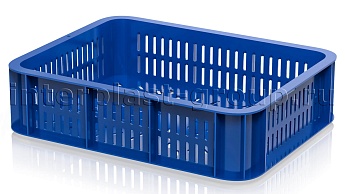 Ящик (лоток) кондитерский перфорированный синий в Йошкар-Оле