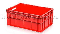 Ящик пластиковый для молока, мяса, овощей и фруктов красный
