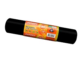 Мешки для мусора 180 л, ароматизированные, черные, в рулоне 10 шт., ПВД, 80 мкм, 1100х930 мм, EXPORT, exp18010142 в Йошкар-Оле