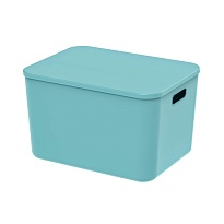 Ящик пластиковый вкладываемый бирюзовый 410х305х245 мм в Йошкар-Оле