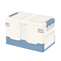 Ящик пластиковый складной белый, дно синее, 370х240х240 мм в Йошкар-Оле