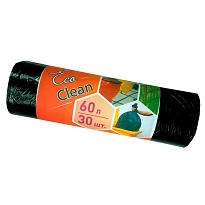Мешки для мусора 60 л, черные, в рулоне 30 шт., ПНД, 6 мкм, 640х580 мм, Концепция Быта EcoClean, 603890 в Йошкар-Оле Мешки для мусора 60 л, черные, в рулоне 30 шт., ПНД, 6 мкм, 640х580 мм, Концепция Быта EcoClean, 603890 в Йошкар-Оле