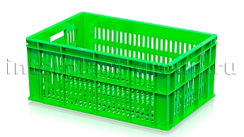Ящик для молока, мяса, овощей и фруктов большая перфорация дно перфорированное светло-зеленый в Йошкар-Оле