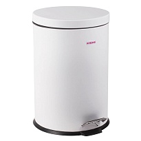 Ведро-контейнер для мусора (урна) с педалью LAIMA Classic, 12 л, белое, глянцевое, металл, со съемным внутренним ведром в Йошкар-Оле