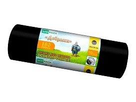 Мешки для мусора 180 л, ароматизированные, черные, в рулоне 10 шт., ПВД, 100 мкм, 1100х930 мм, Добрыня, Dob18010black в Йошкар-Оле Мешки для мусора 180 л, ароматизированные, черные, в рулоне 10 шт., ПВД, 100 мкм, 1100х930 мм, Добрыня, Dob18010black в Йошкар-Оле